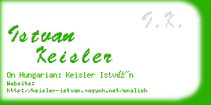 istvan keisler business card